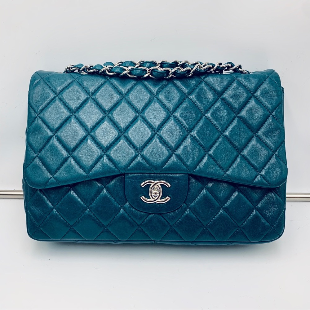 CHANEL 💙jumbo teal flap bag💙